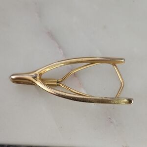 SWANK Vintage Gold Tone Wishbone Tie Clip